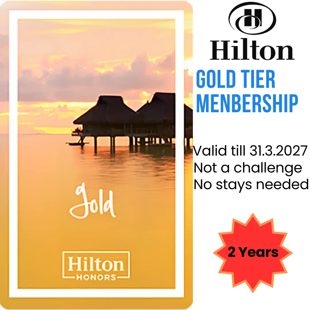 Hilton Honors Gold Status (2 Years)