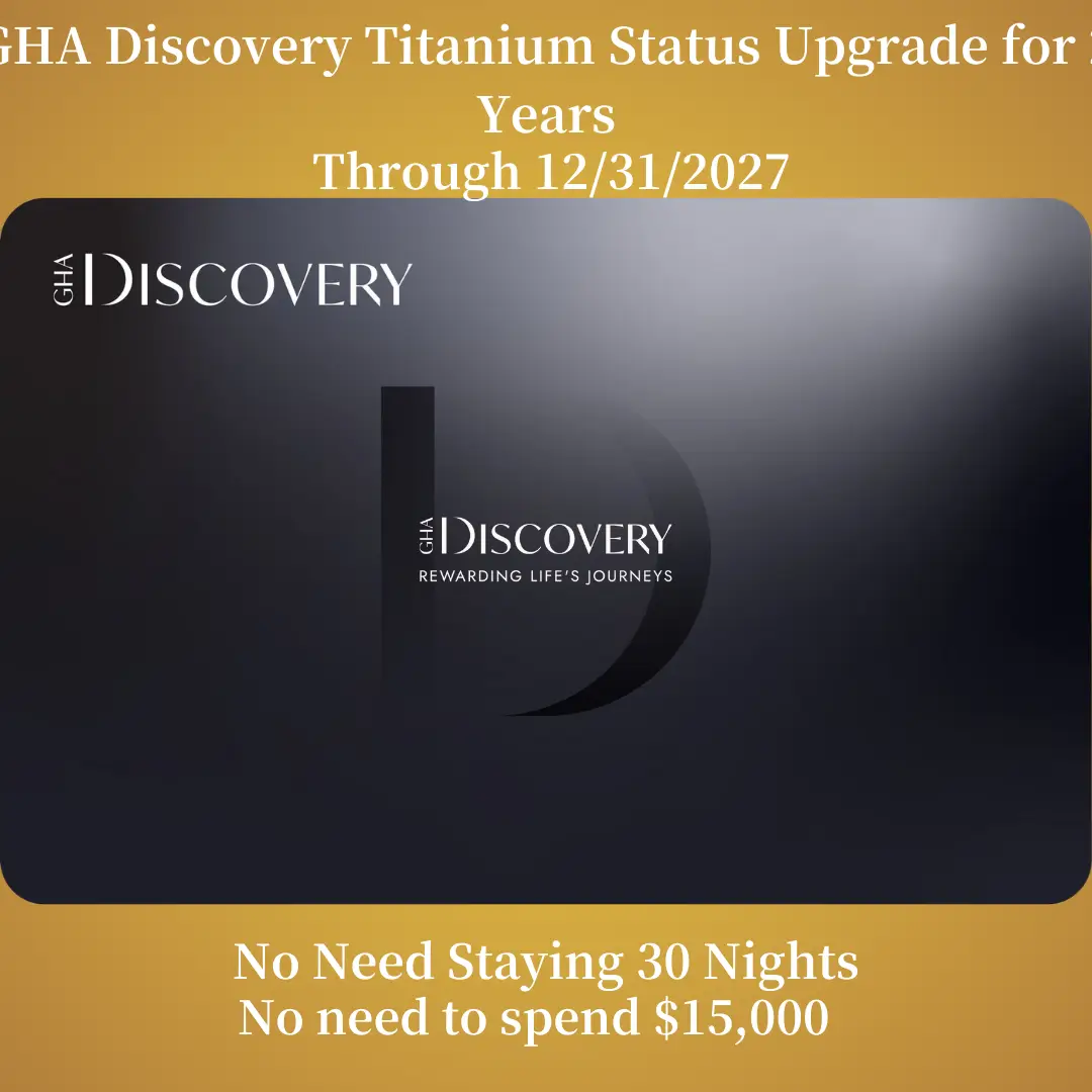 GHA Discovery Titanium Status Upgrade for 2 Years