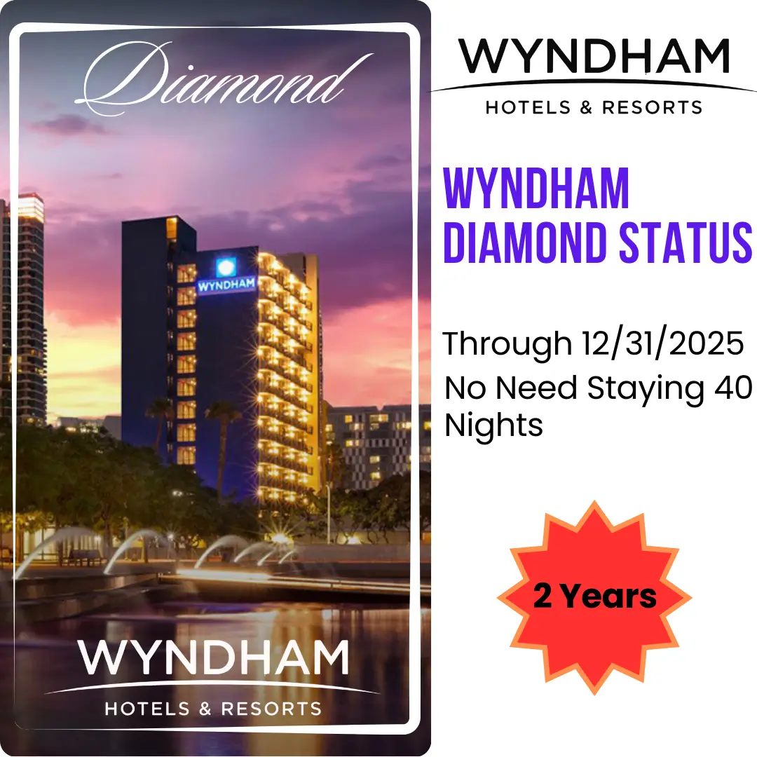 WYNDHAM Diamond Status for 2 Years