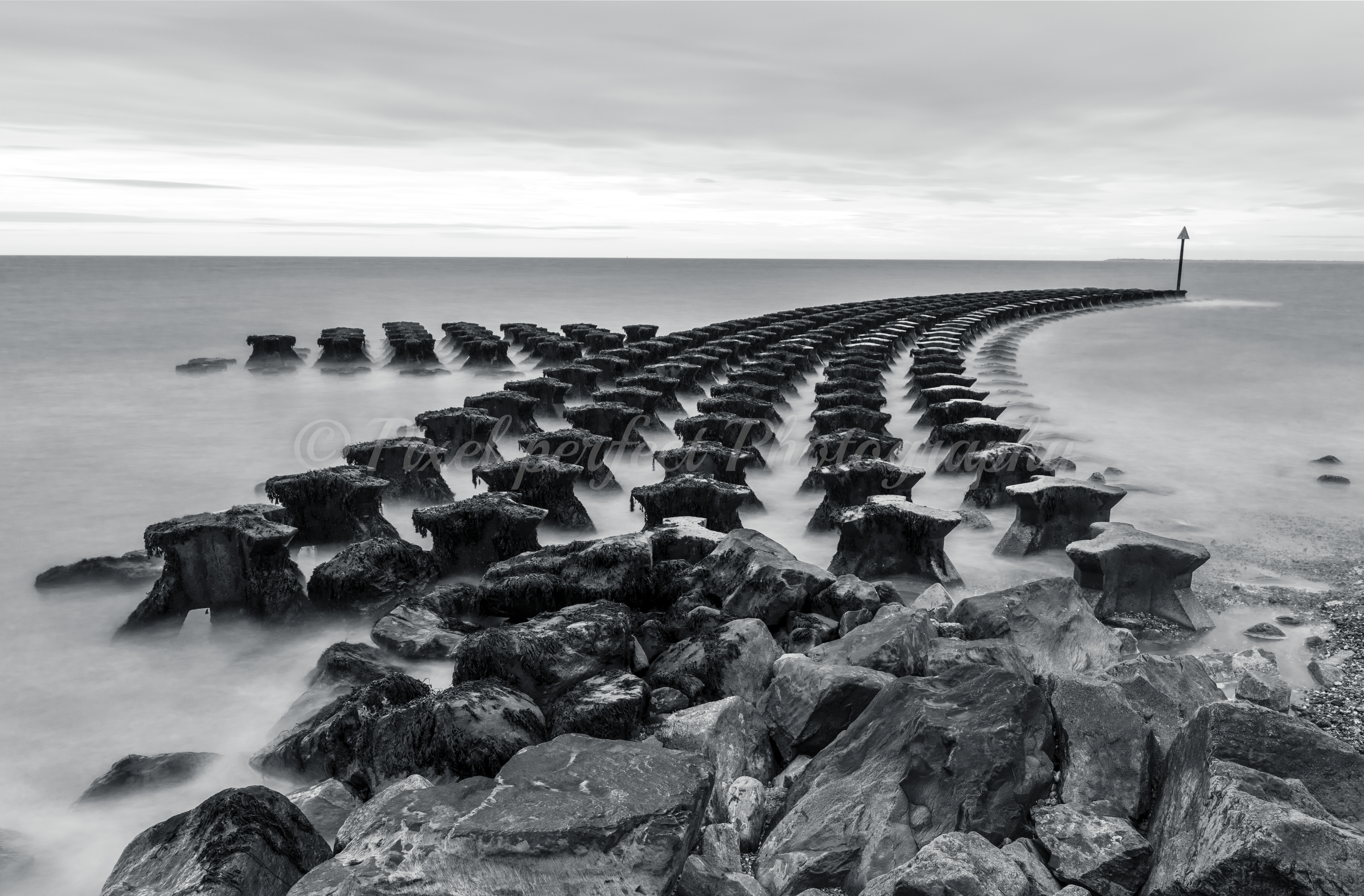 Curved Coastal Breakwater