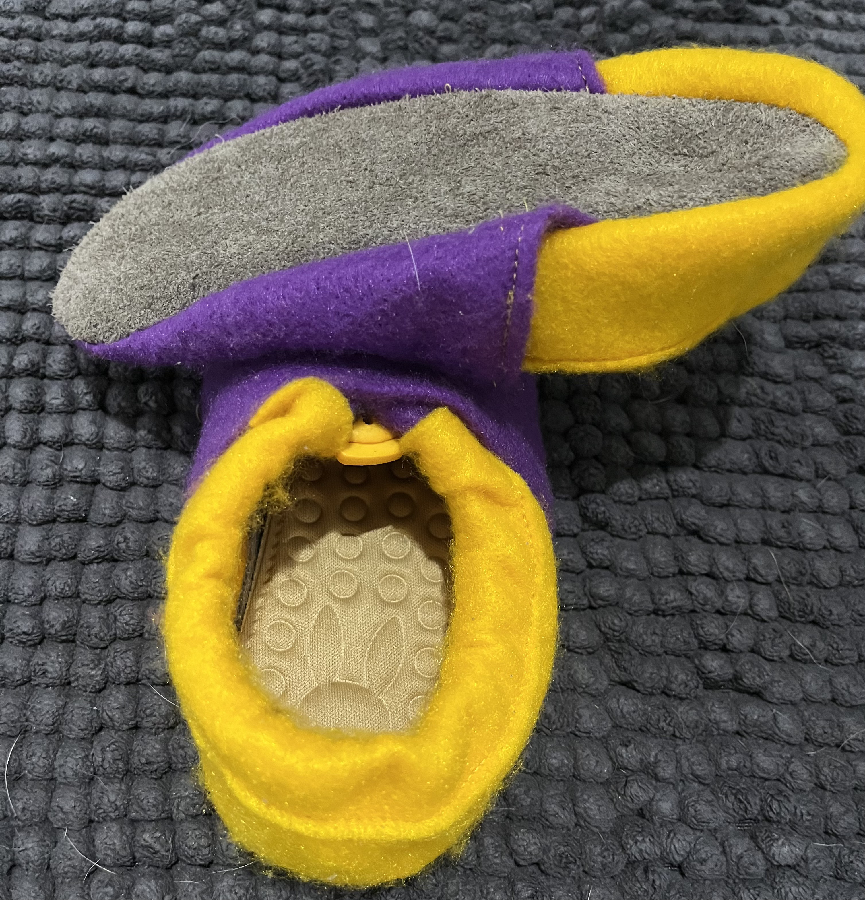 Kinderhausschuhe Material-Mix mit Einlegesohle