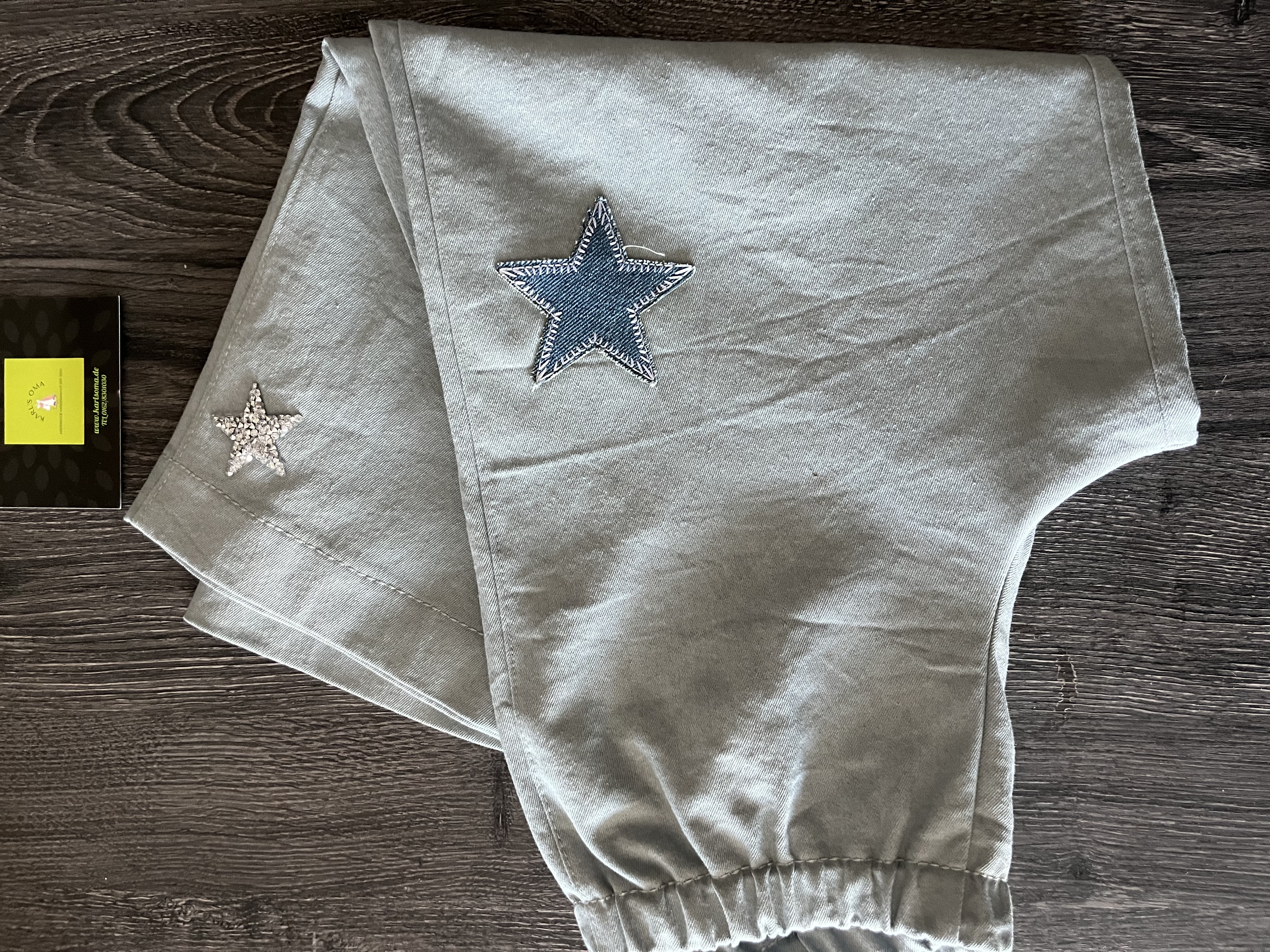 Kinder-Jeanshose mit Gummizug grau