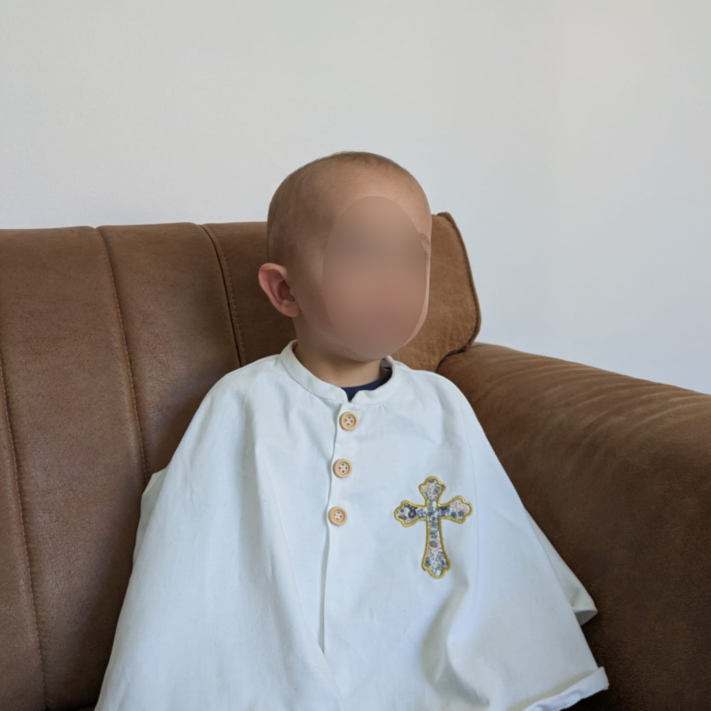 Cape de baptême personnalisable
