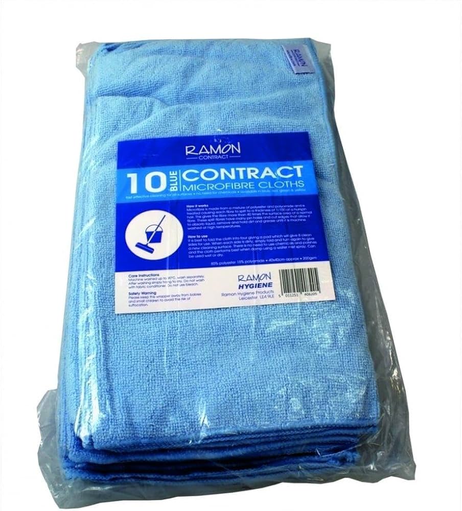 General Purpose Microfibre Cloths – Available in Blue, Red, Yellow & Green (Pack of 10)