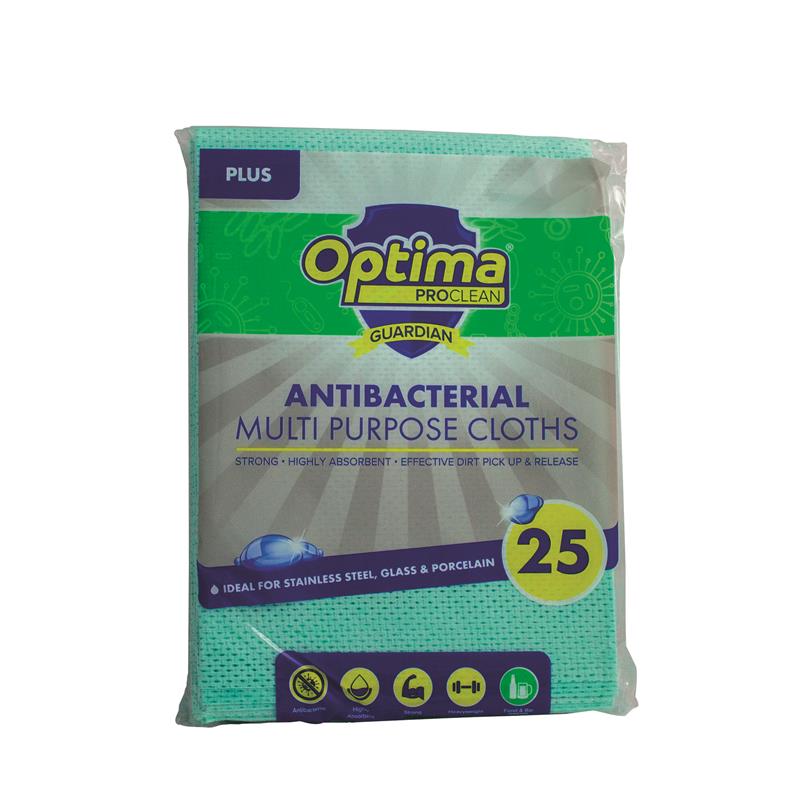 'Plus' Machine Washable Super Absorbent Cloths – 50 x 36cm – Available in Blue, Red, Yellow & Green (Pack of 25)