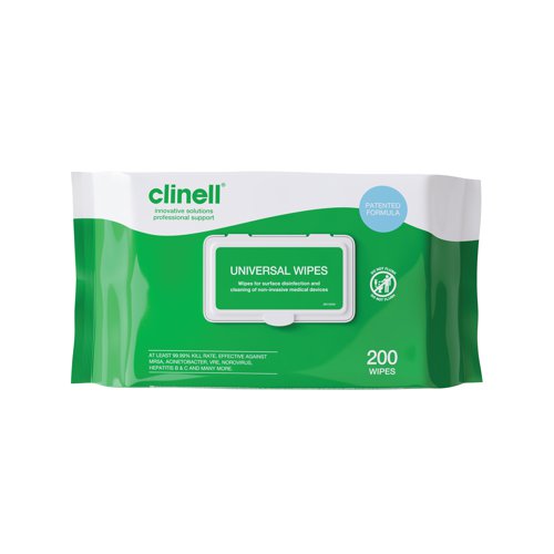 Clinell Universal Sanitising Wipes (Pack of 200) - Z6CW200