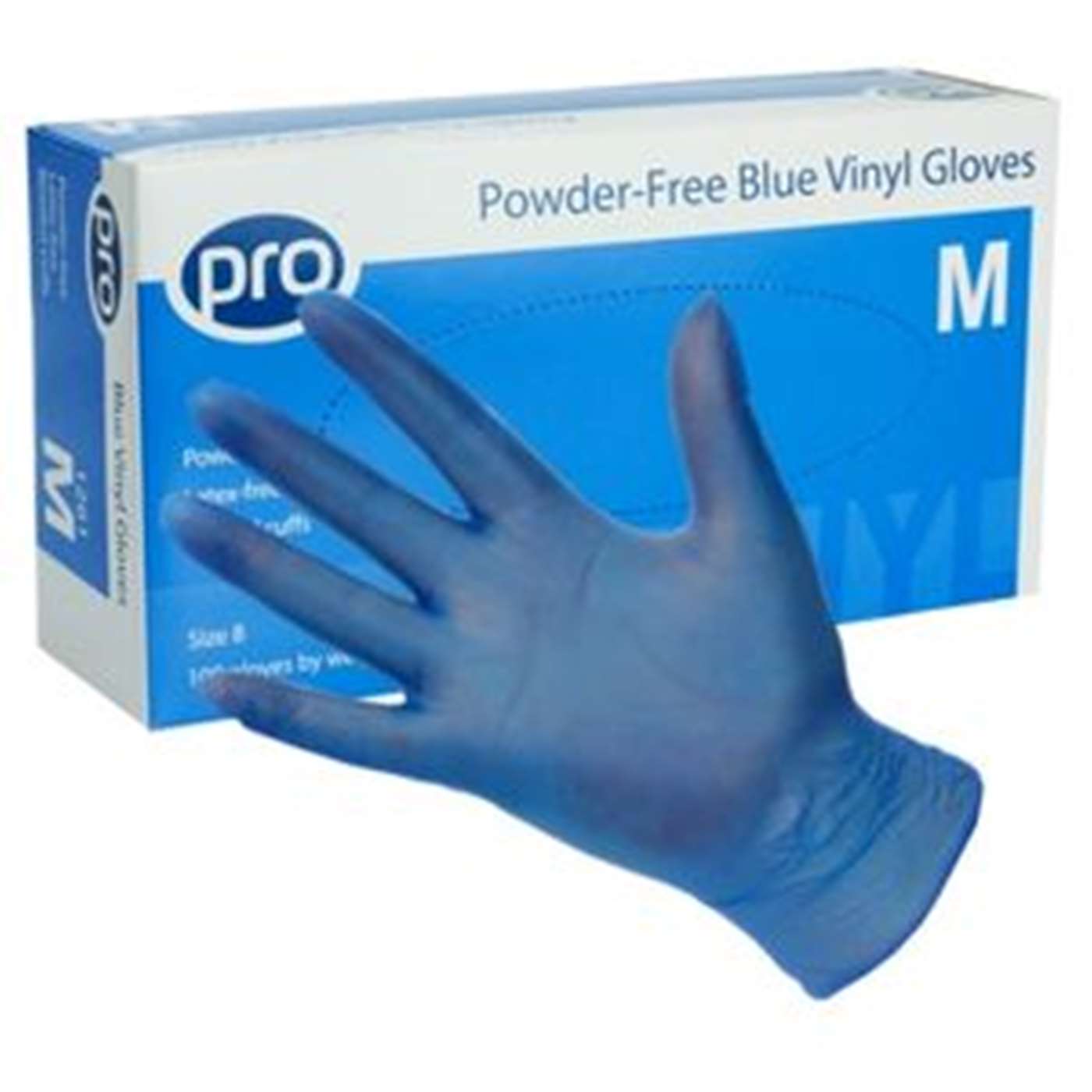Blue Vinyl Powder Free Gloves