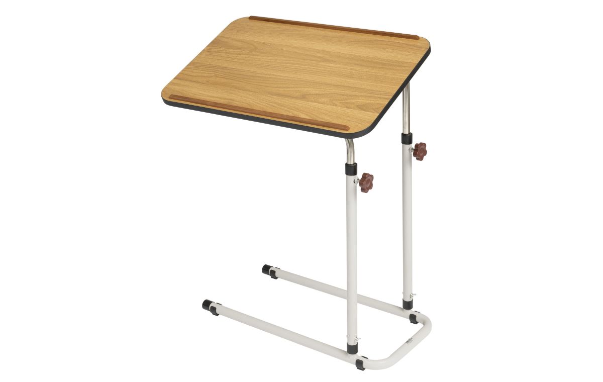 Alerta Oak Overbed Table, No Castors - ALT-751O