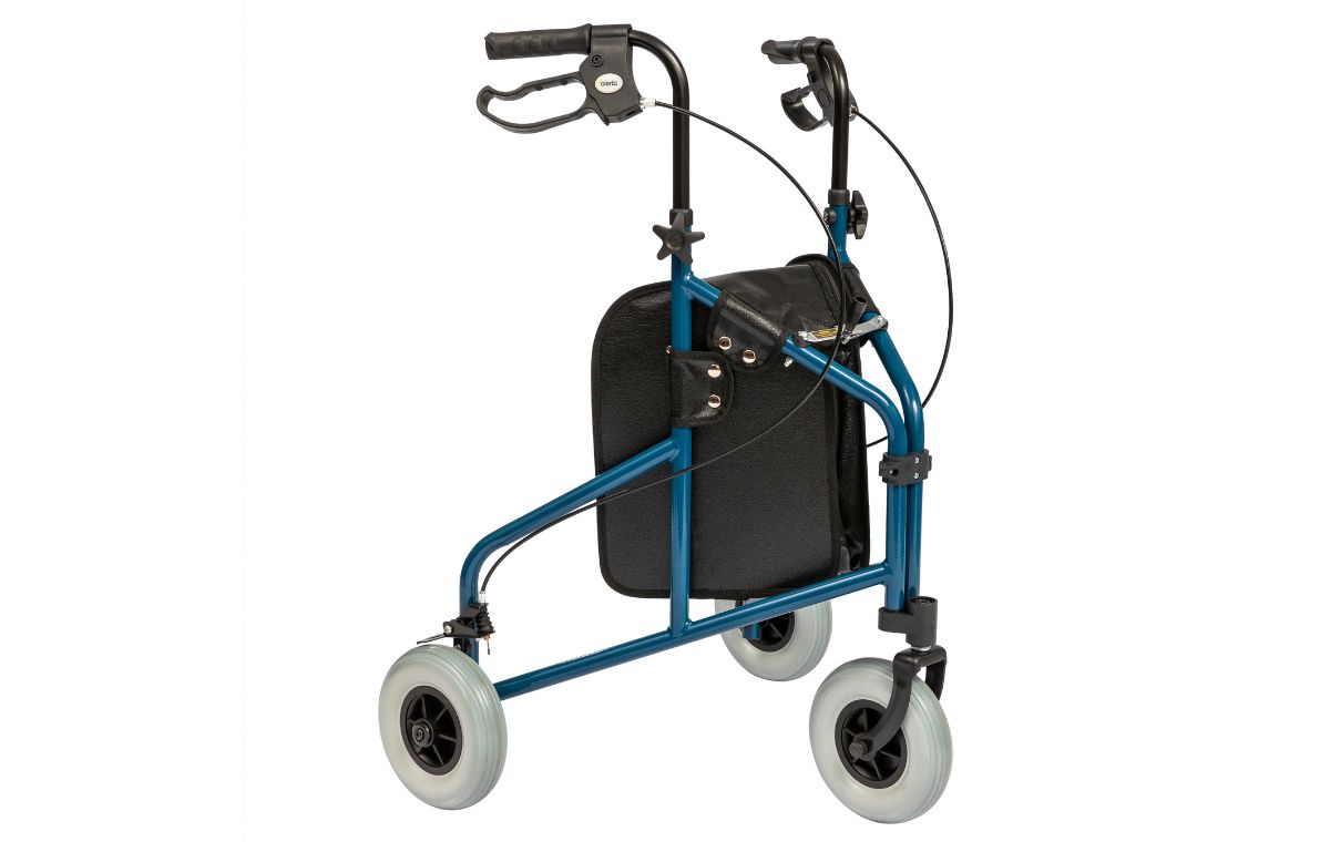 Alerta Three-Wheel Lightweight Walker with Basket, Tray & Bag - ALT-R014