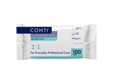 Conti® Cleansing Dry Wipes Super Soft Large - CXW110