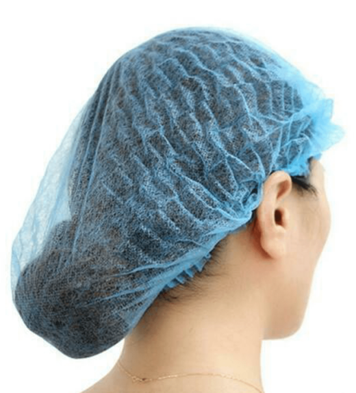 Disposable Breathable Mob Caps Hair Cover - Blue - MOB-B