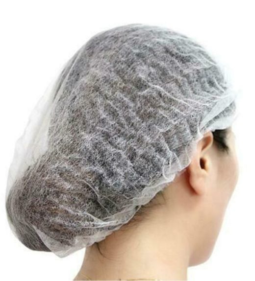 Disposable Breathable Mob Caps Hair Cover - White - MOB-W