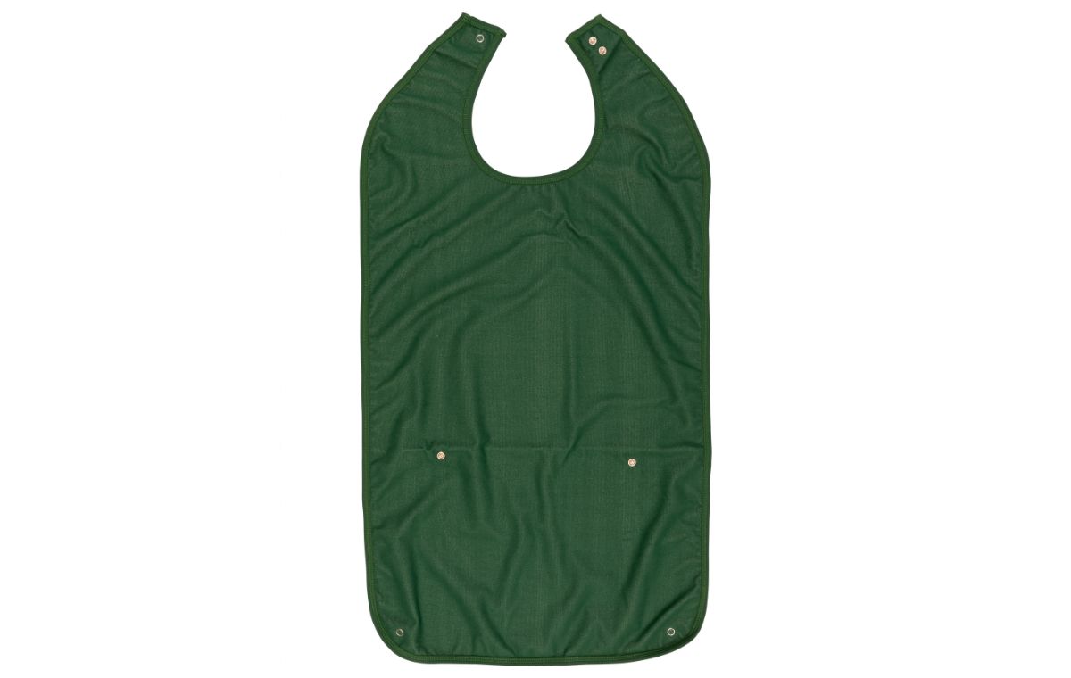 Alerta Adult Washable Bib, 90cm, Plain Green - ALT-BIB-PG