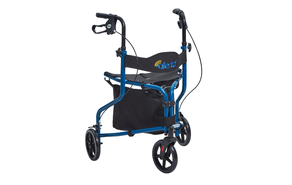 Alerta Three-Wheel Aluminium Walker with Seat & Bag - ALT-R004