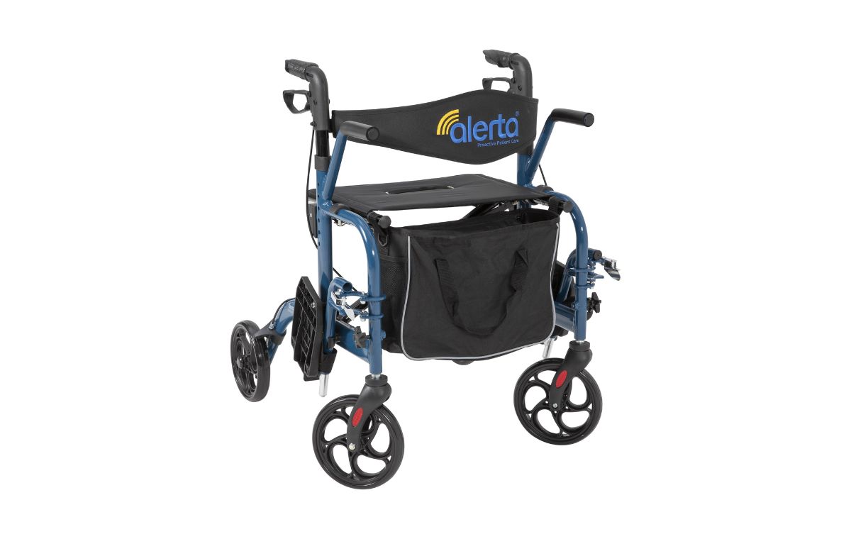 Alerta Aluminium Lightweight 2-in-1 Wheelchair Rollator - ALT-R008
