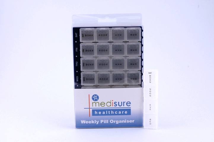 Pill organiser 28 compartment weekly - MS02535