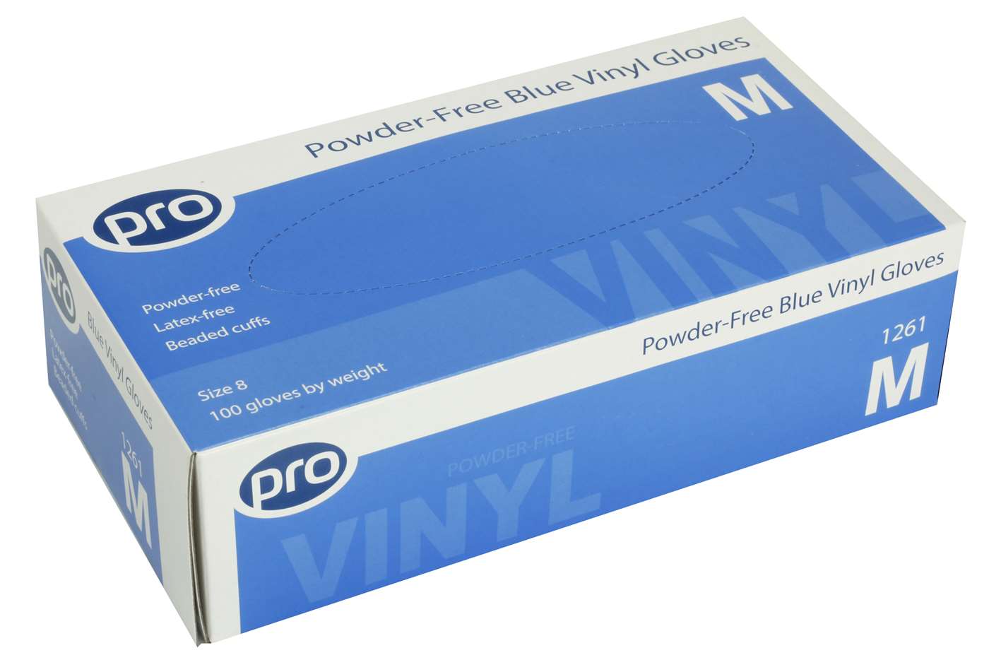 Blue Vinyl Powder Free Gloves