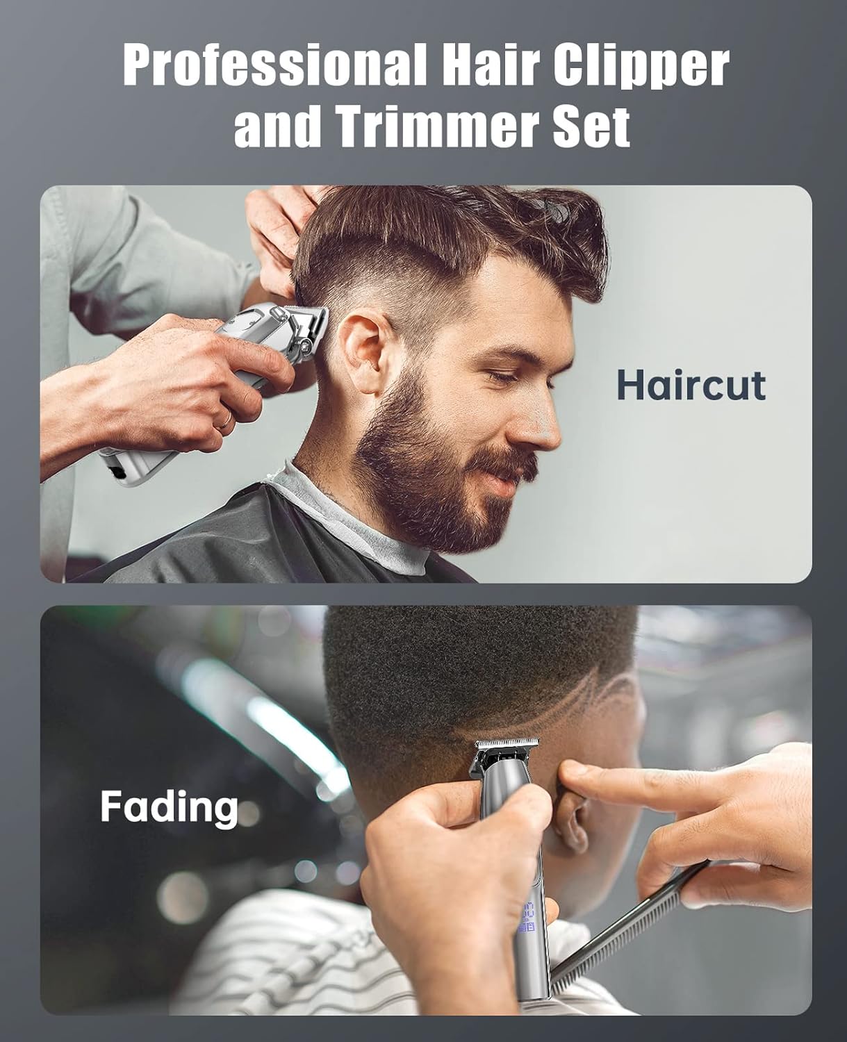 Hair Clippers and Trimmer Set