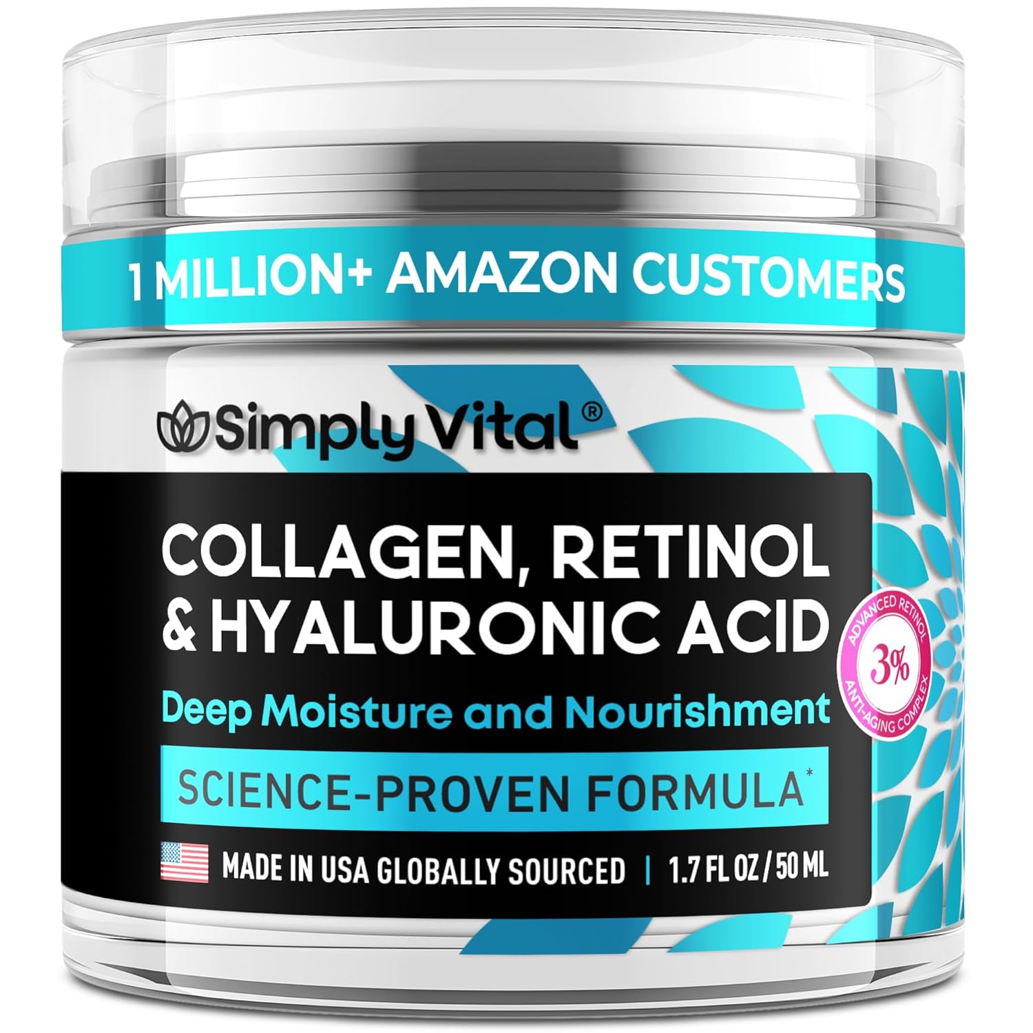 Simply Vital Collagen, Retinol & Hyaluronic Acid Cream
