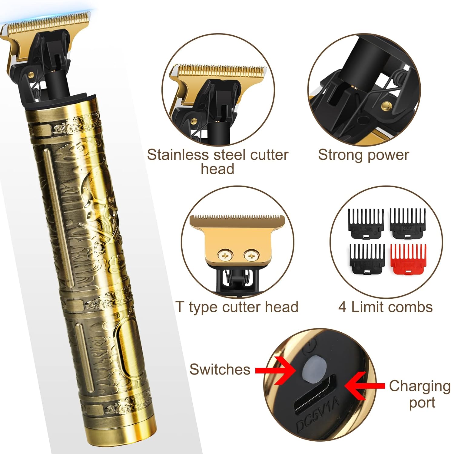 Gold Electric Hair Trimmers