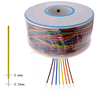 Rouleau de fils de connexion multicolores