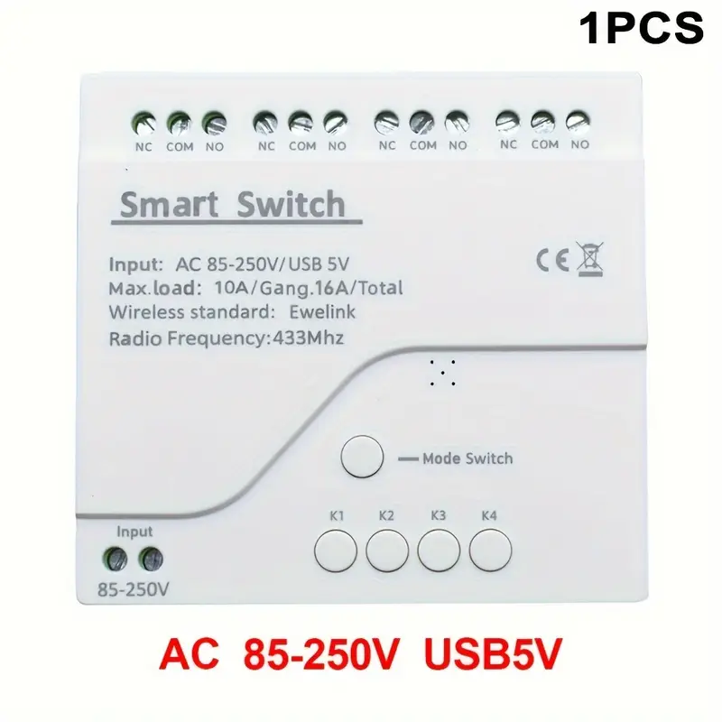 Module de commutation Wifi Intelligent-4 Canaux/Modèle SMG-E0303-85-250V