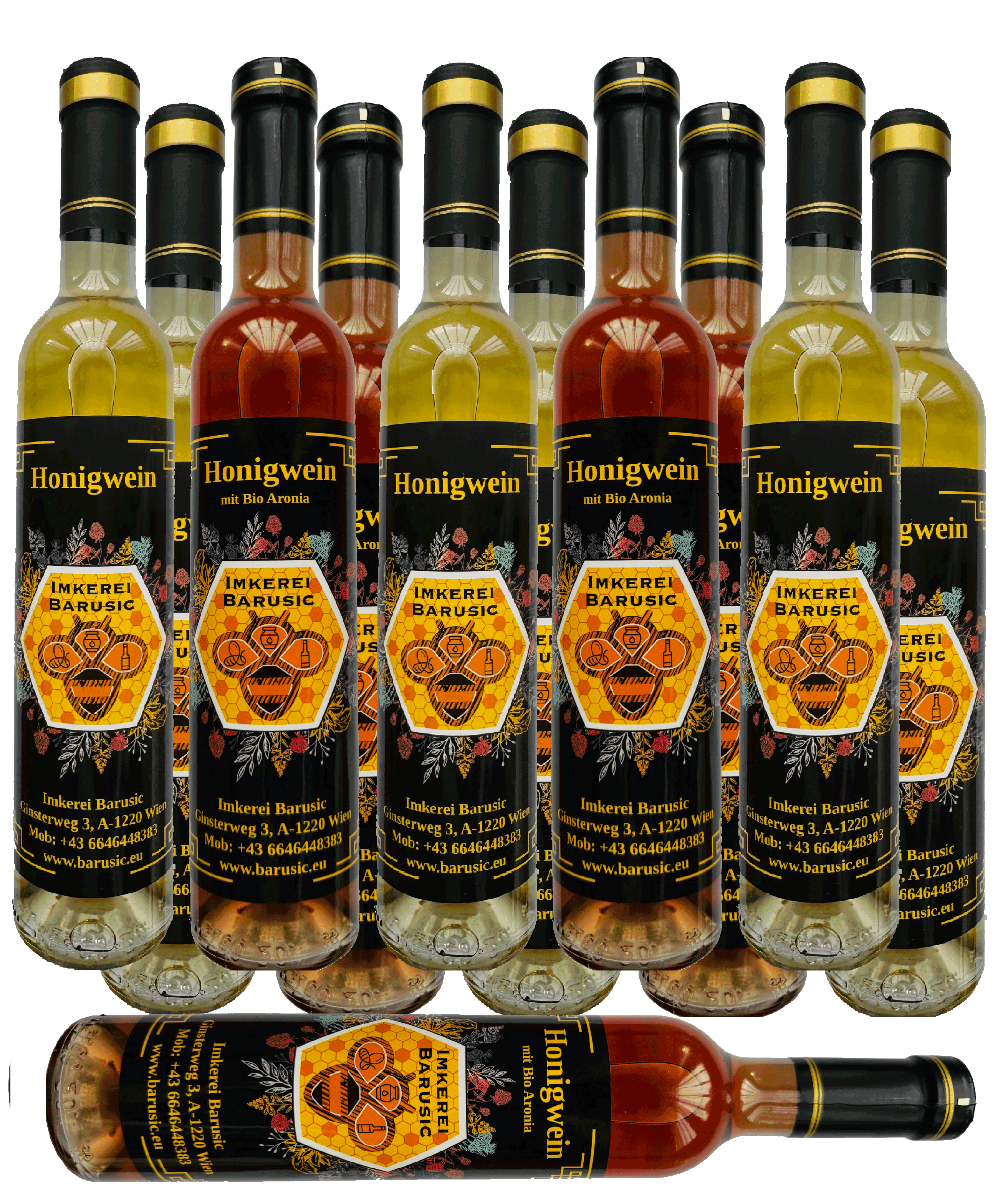 Honigwein und Honigwein mit Bio Aronia