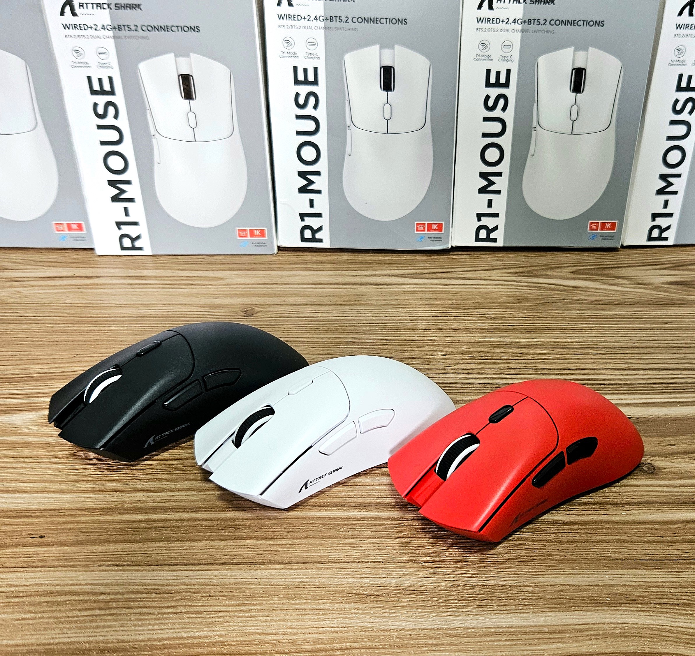Mouse Attack shark R1 Sem fio 18000dpi Wireless Recarregavel