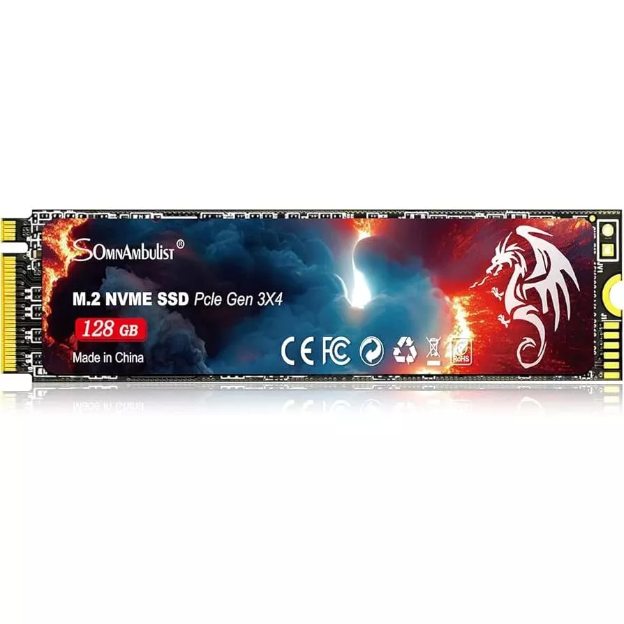 NVME SSD 128GB SomnAmbulist M.2 Pcle Gen 3x4