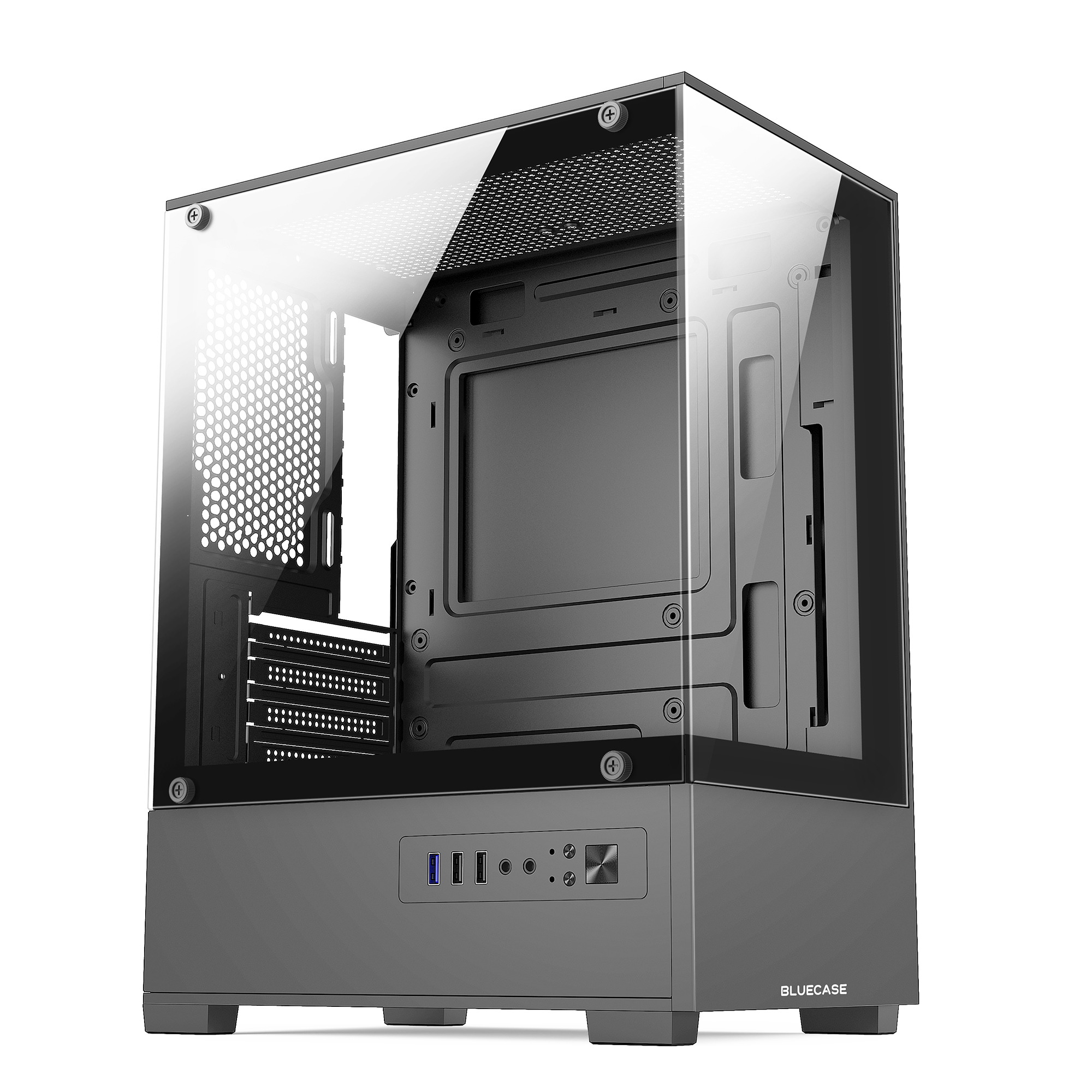 GABINETE GAMER BG-054 CINZA HIT BLUECASE
