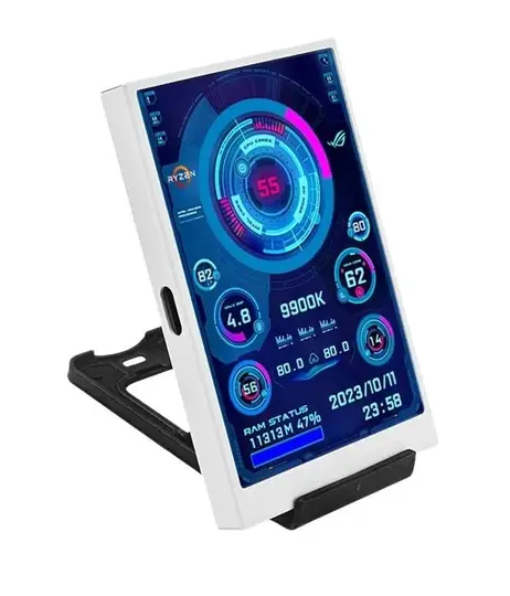 Tela Secundária 3.5 Tipo C White Computador Cpu 