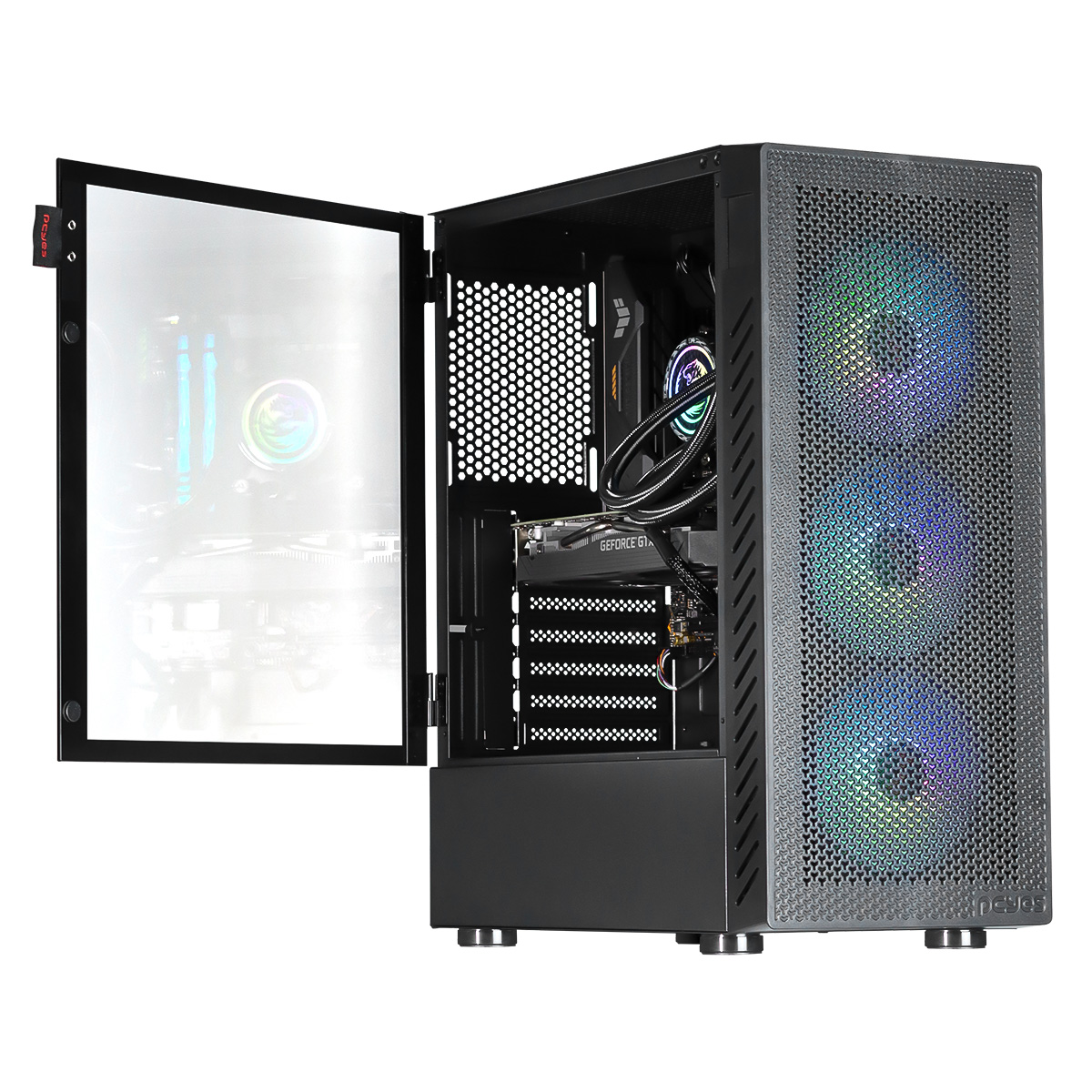 Gabinete Gamer Bolter Black Vulcan - Lateral Em Vidro - Pcyes