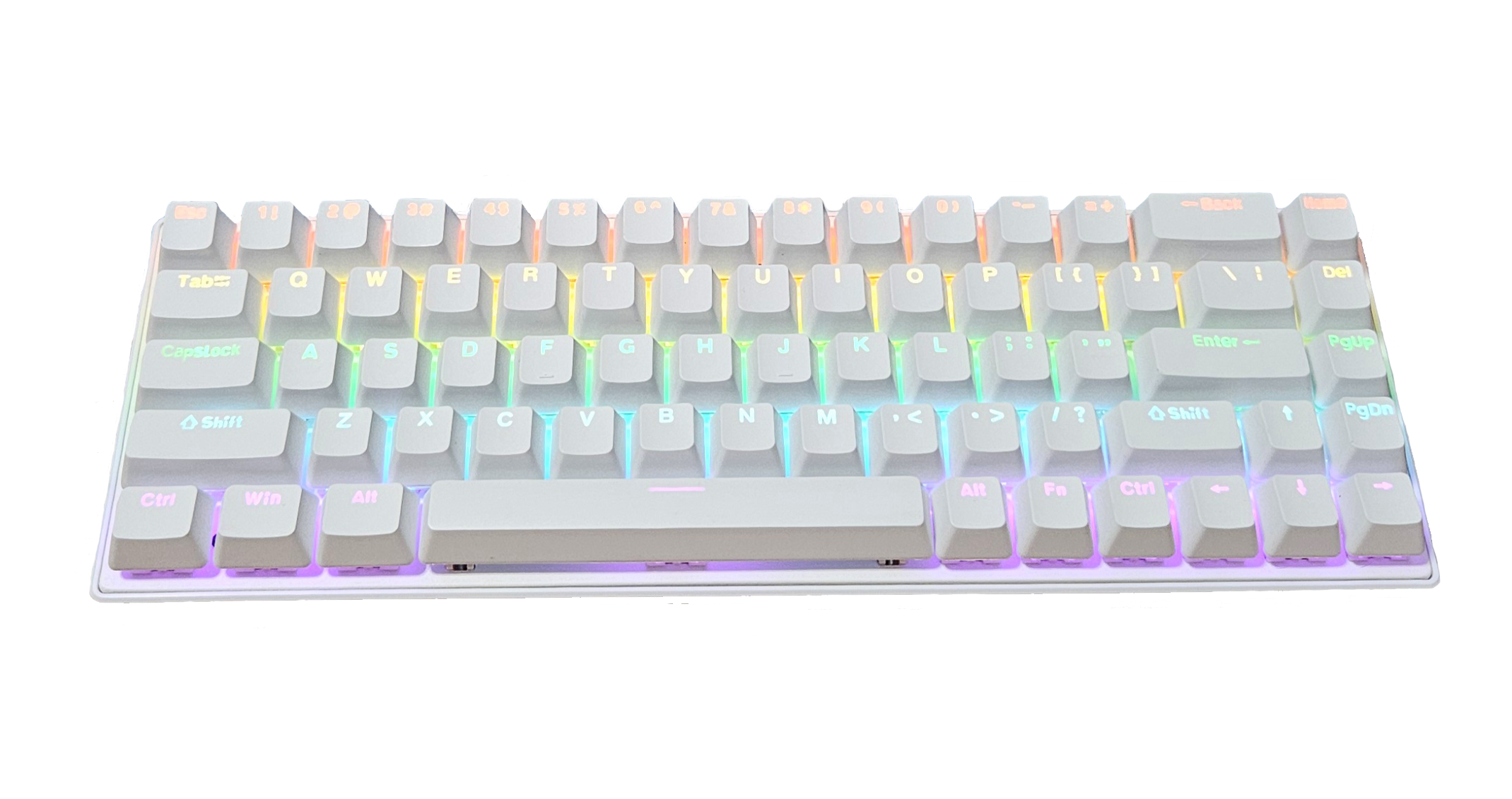 Teclado Mecânico K68, 68 Teclas RGB Switch Outemu WHITE