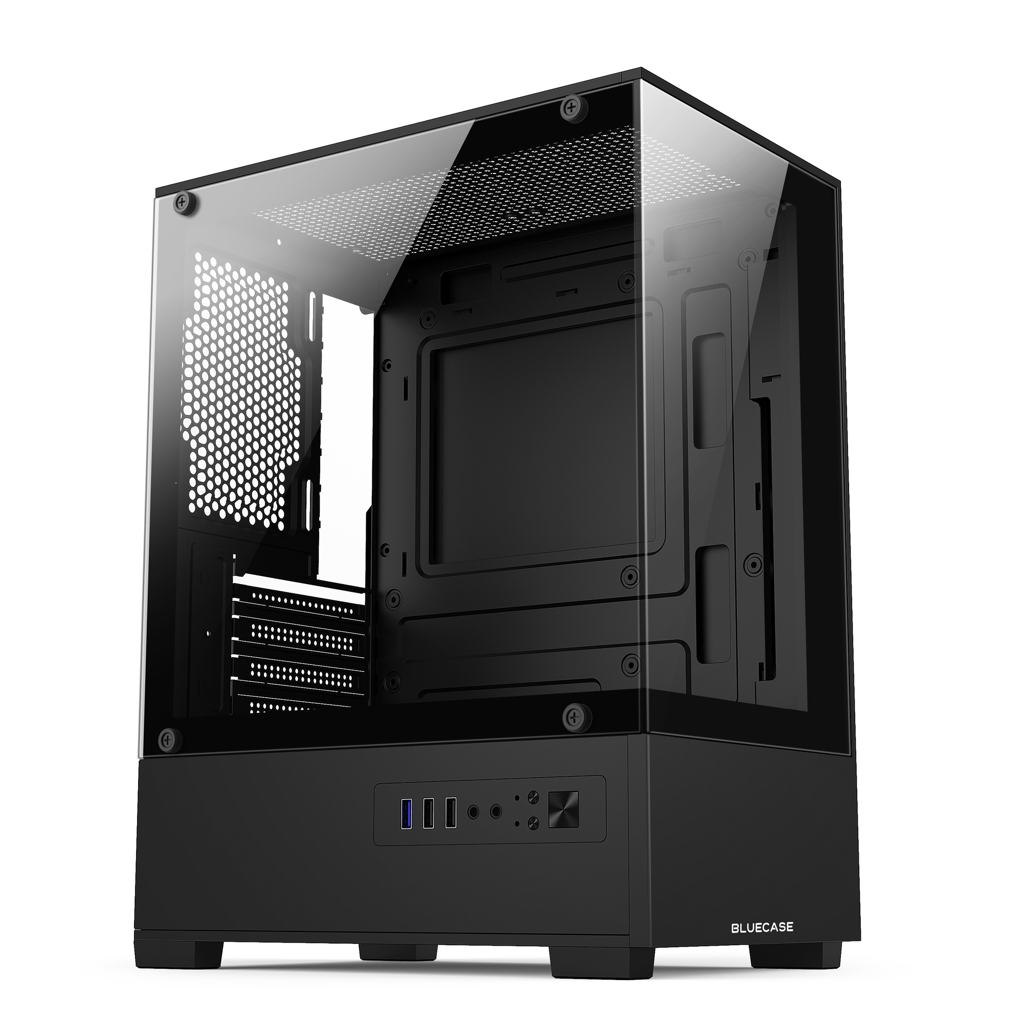 GABINETE GAMER BG-054 BLACK HIT BLUECASE
