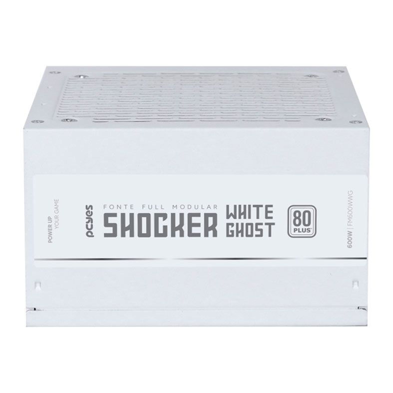 FONTE 600W 80 PLUS WHITE PCYES SHOCKER FULL MODULAR