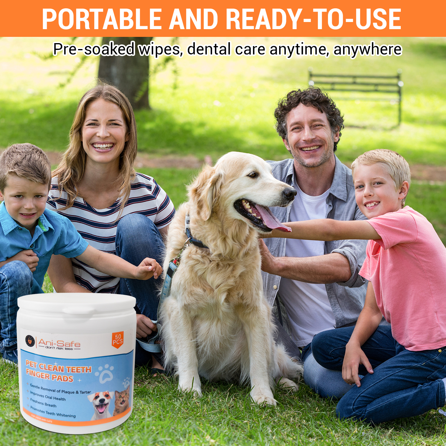 Ani-Safe Dental Care Finger Wipes for dogs and cats
