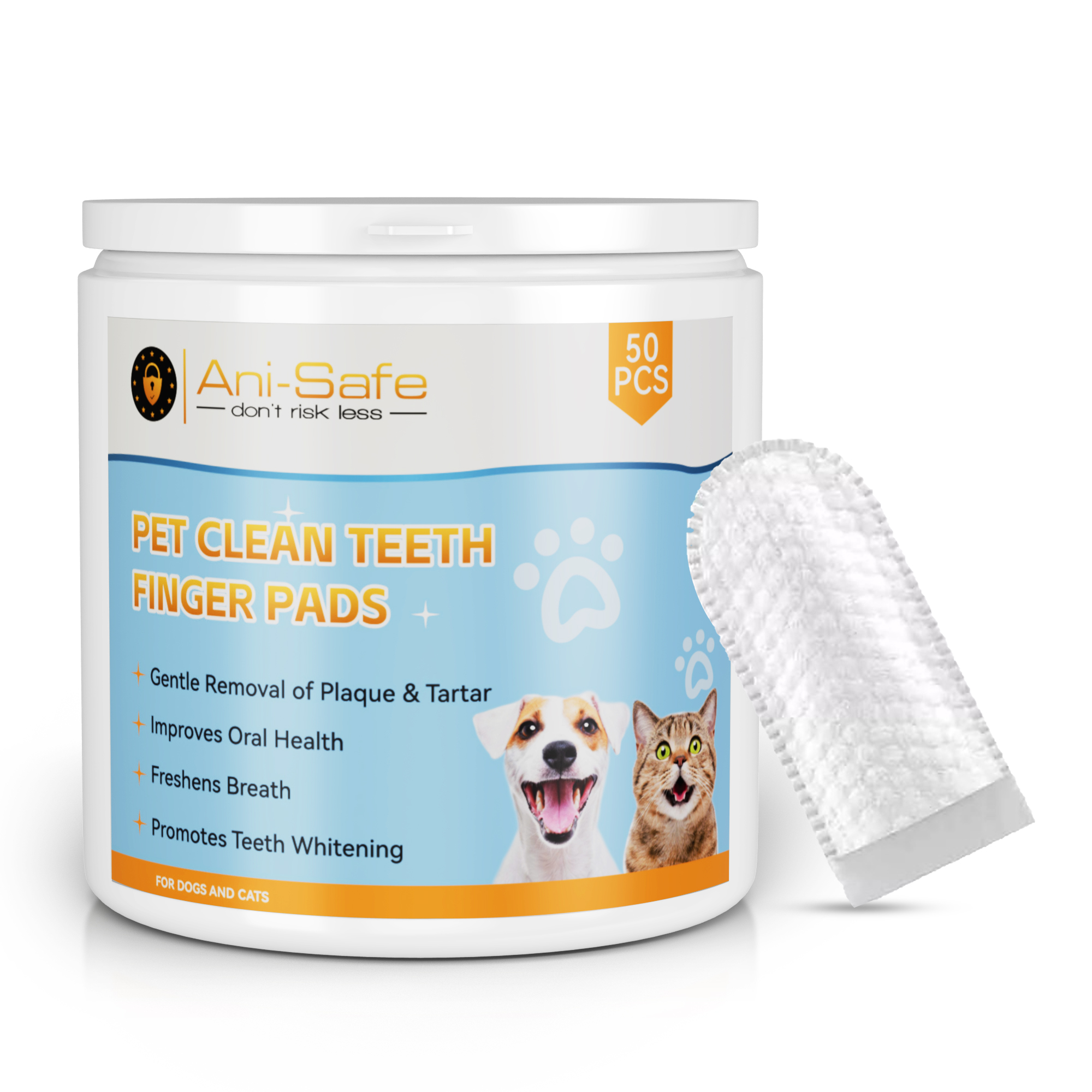 Ani-Safe Dental Care Finger Wipes for dogs and cats
