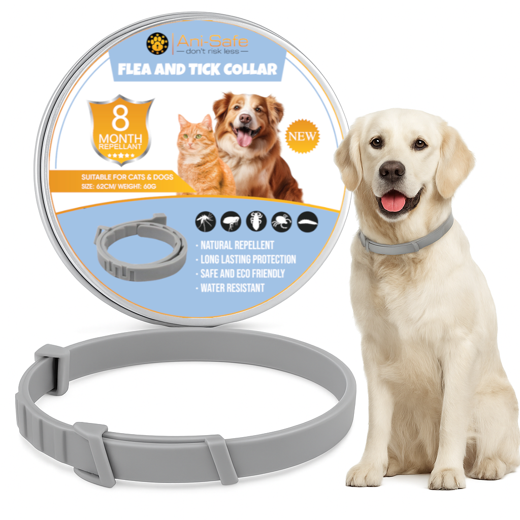 Ani-Safe Adjustable Flea and Tick Collar for dogs and cats 1 size fits all