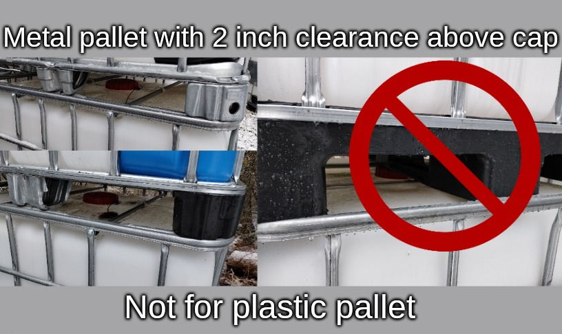 IBC Tote High Flow double stack kit with 3/4" drain