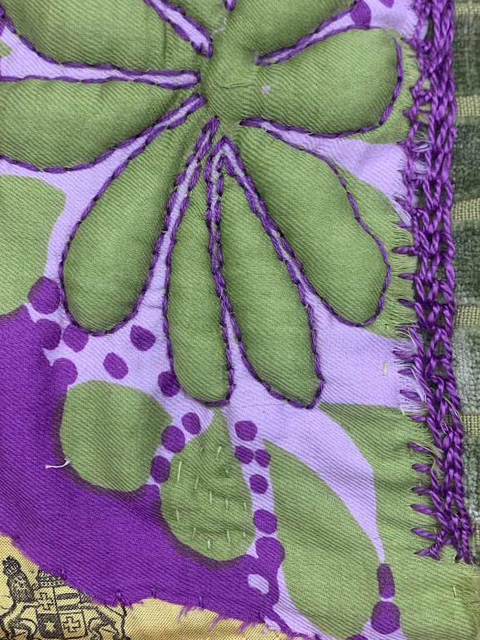 Purple and Green Embroidery