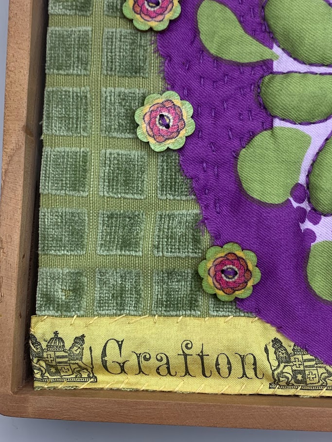 Purple and Green Embroidery