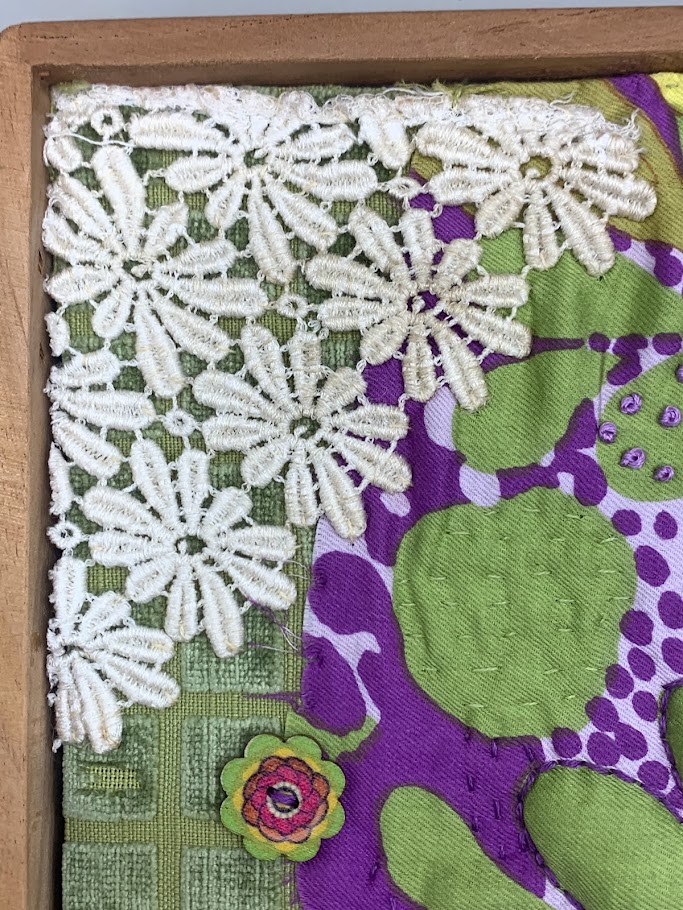 Purple and Green Embroidery