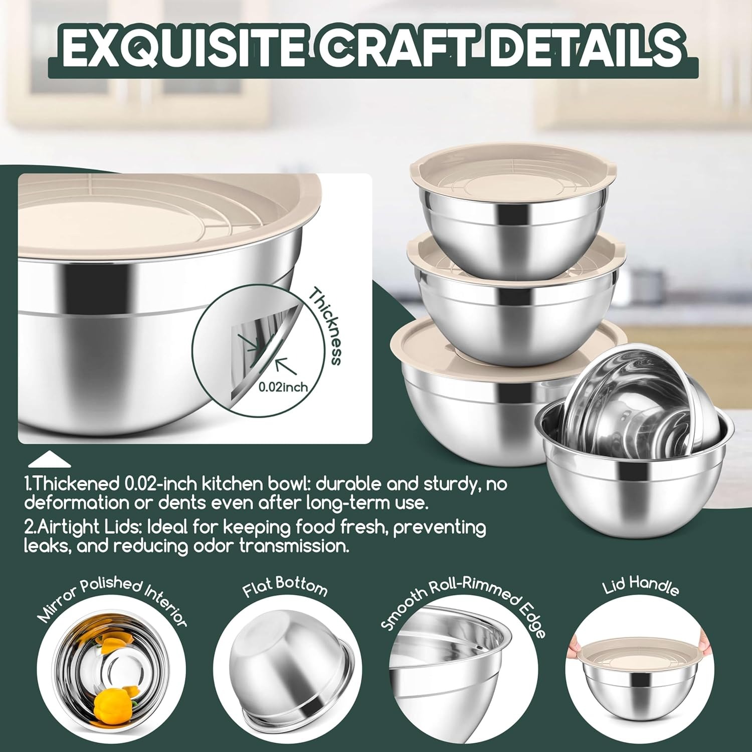 Stainless Steel Mixing Bowl Set