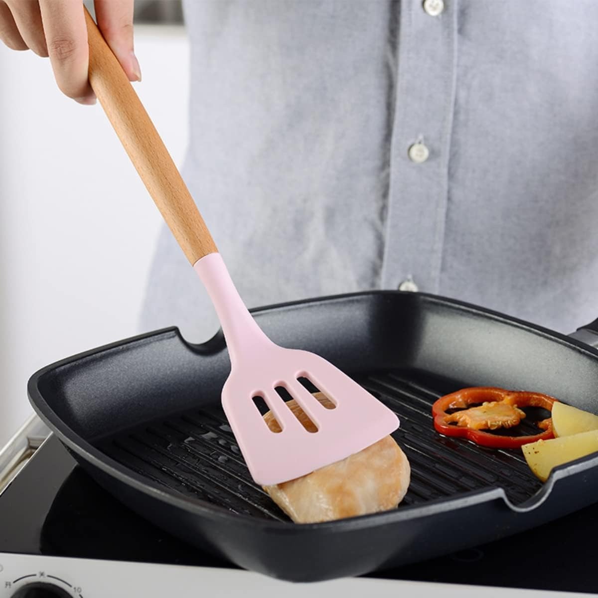 Silicone Spatula with Wooden Handle