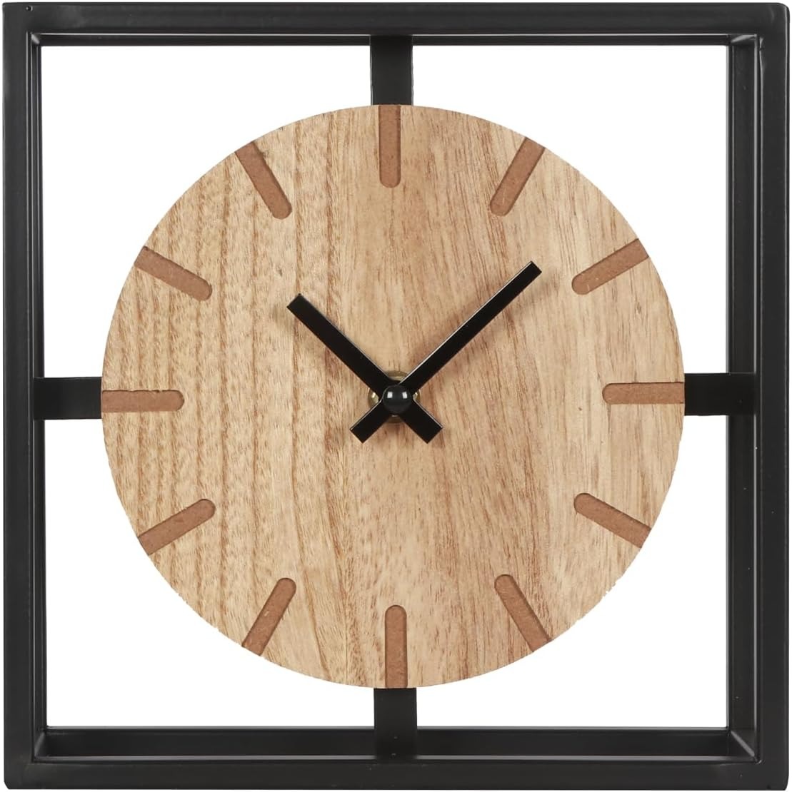 QIYAODECO Vintage Table Clock (Golden / Non-Ticking)