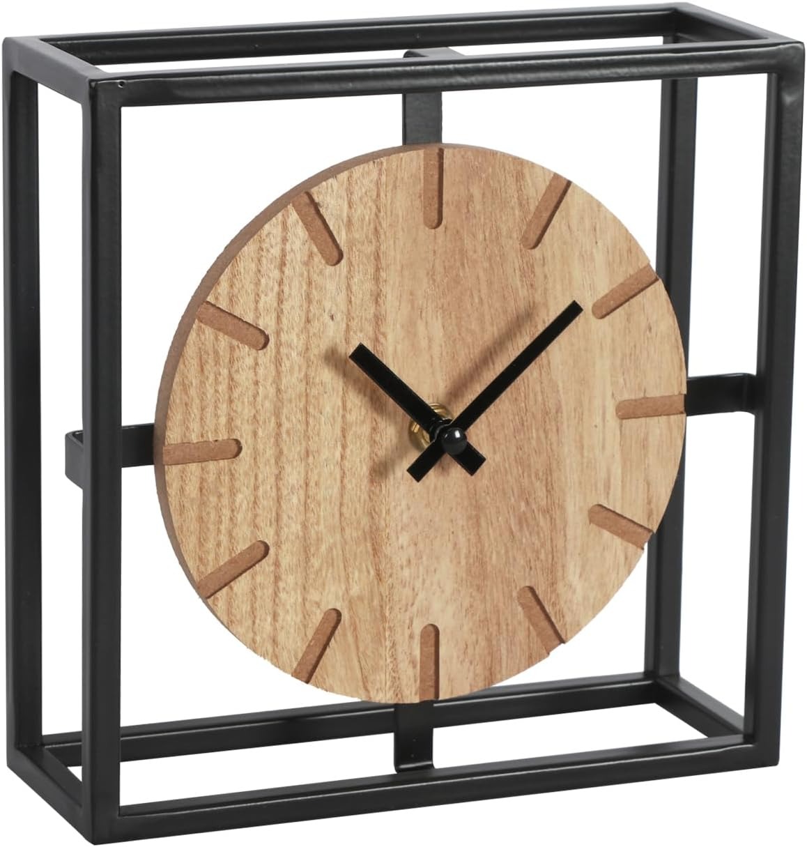 QIYAODECO Vintage Table Clock (Golden / Non-Ticking)