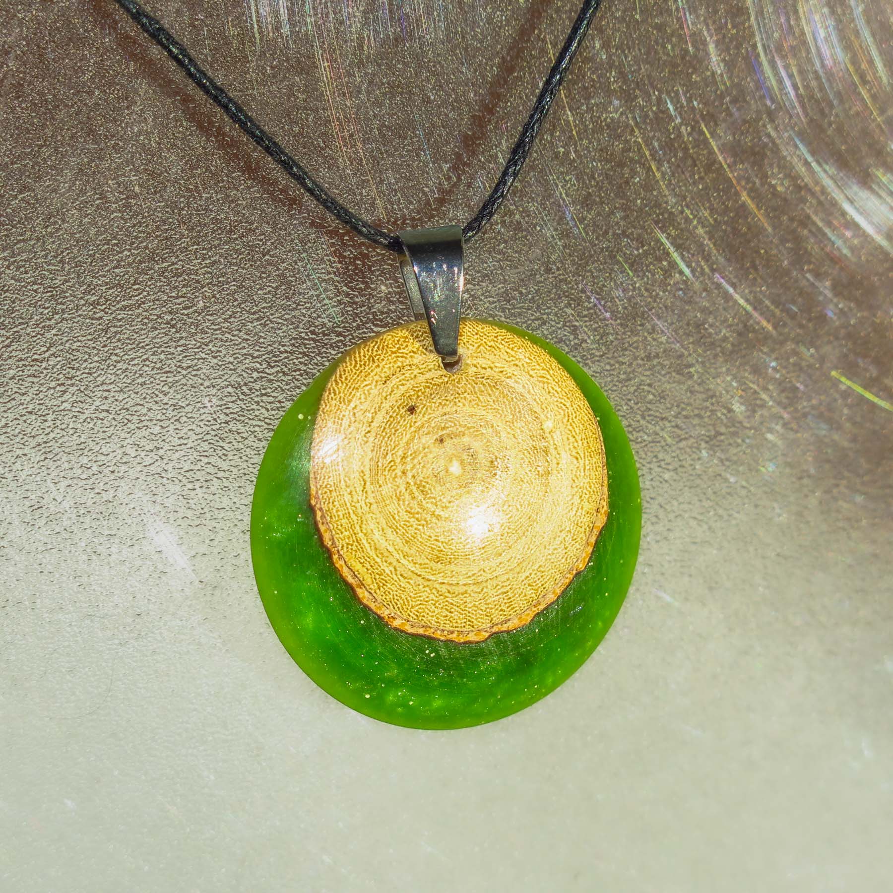 Pendentif Mimosa vert