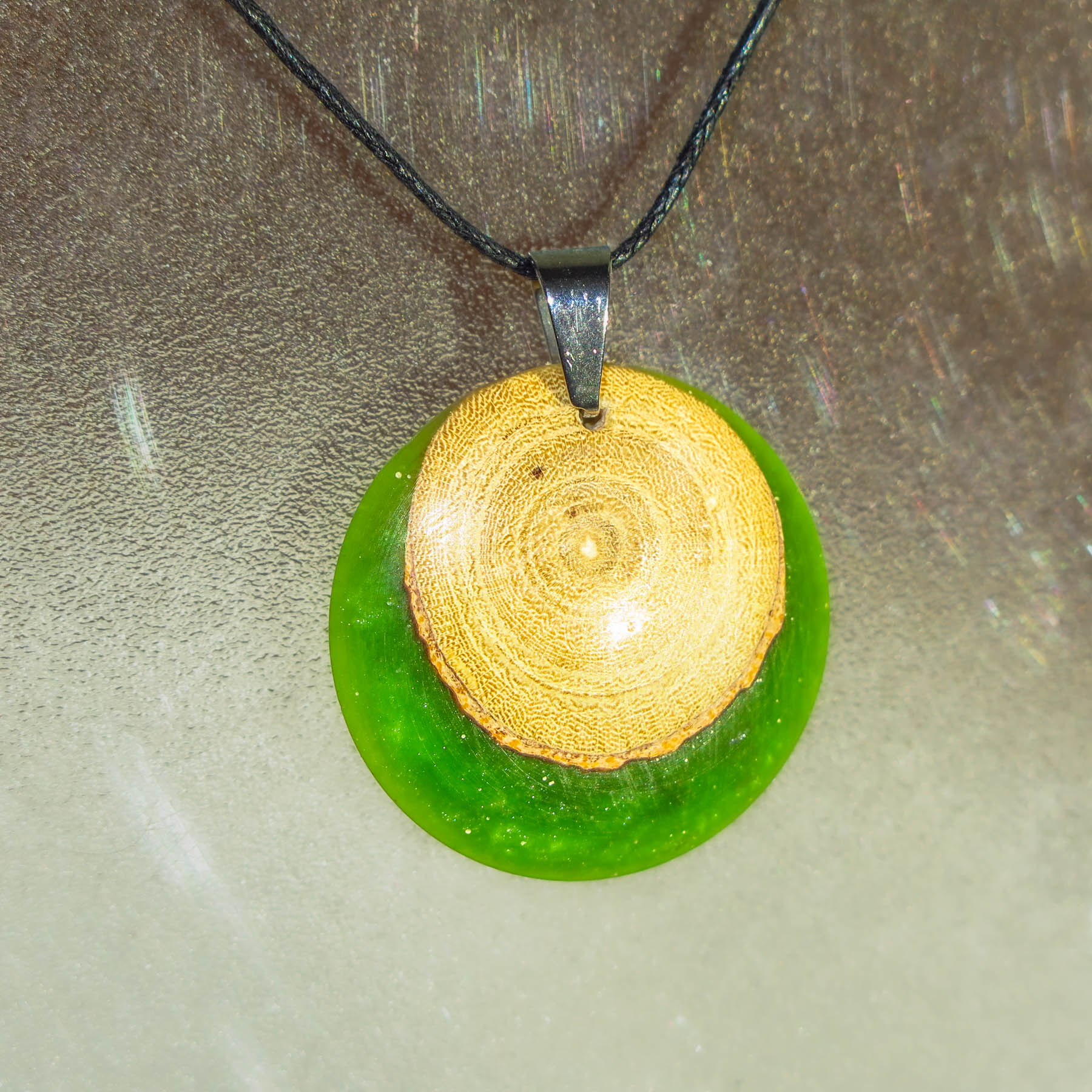 Pendentif Mimosa vert