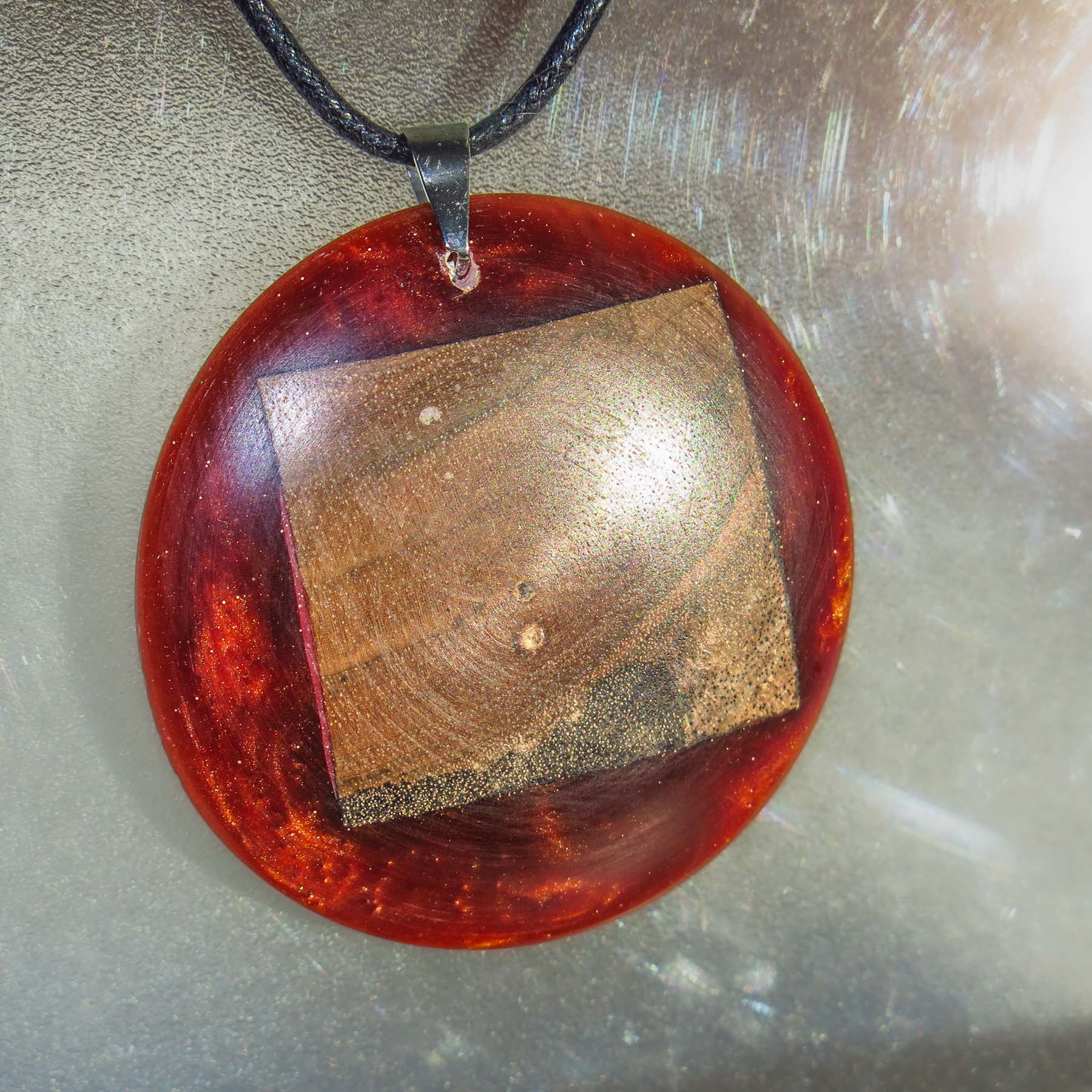 Pendentif noyer cuivré