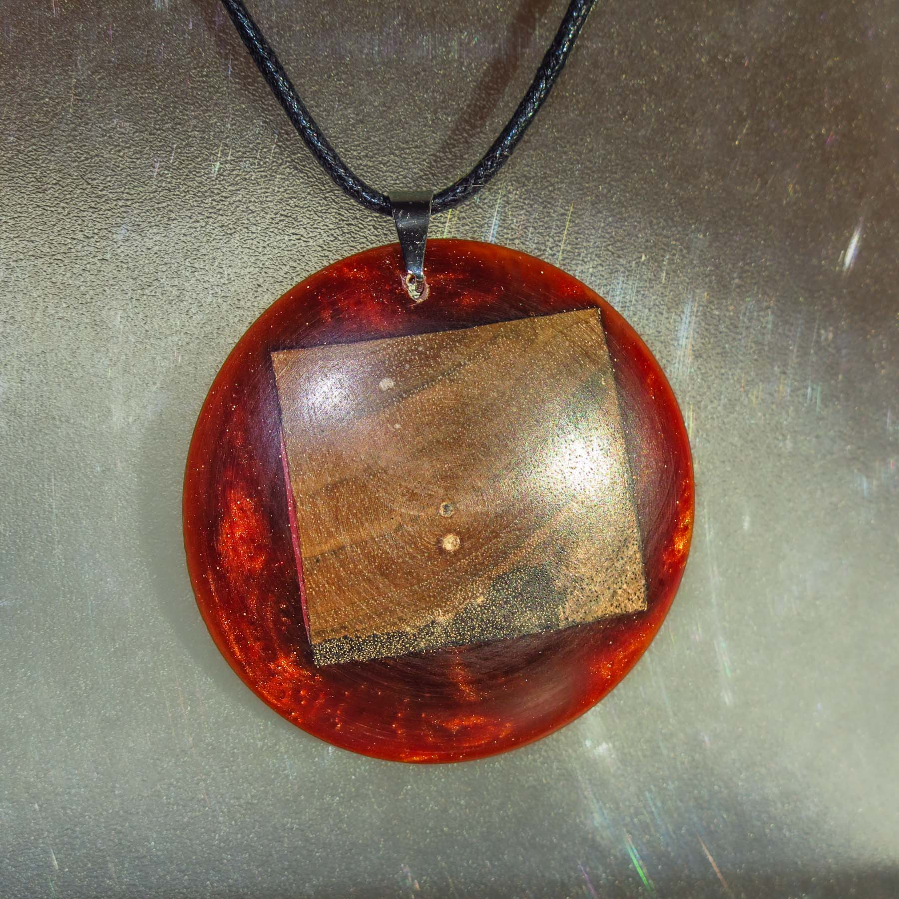 Pendentif noyer cuivré
